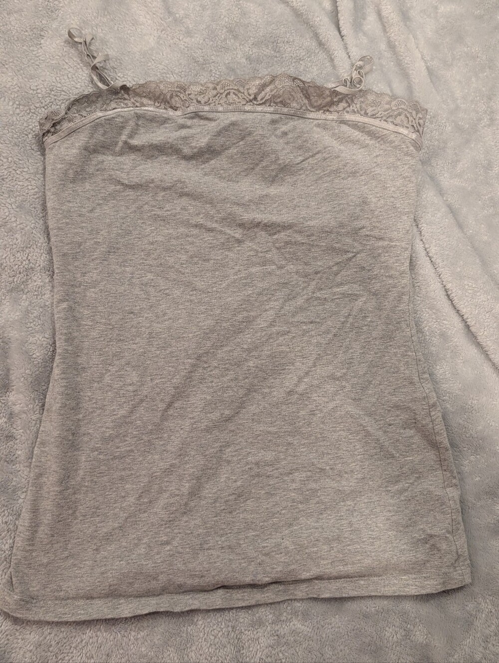 Express Light Grey Lace-Trim Camisole